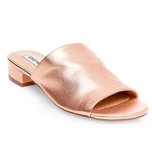 Steve Madden Briele Block Heel Rose Gold Size 8